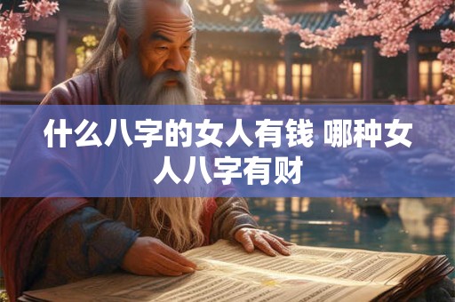 什么八字的女人有钱 哪种女人八字有财