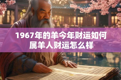 1967年的羊今年财运如何 属羊人财运怎么样