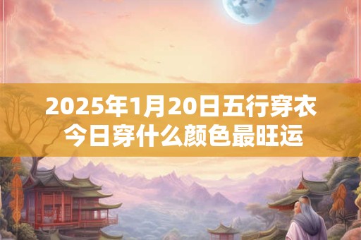 2025年1月20日五行穿衣 今日穿什么颜色最旺运