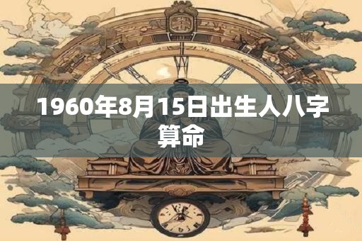 1960年8月15日出生人八字算命 1960年8月15日出生人八字算命
