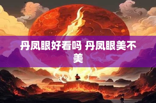 丹凤眼好看吗 丹凤眼美不美
