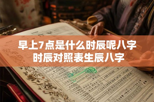 早上7点是什么时辰呢八字 时辰对照表生辰八字