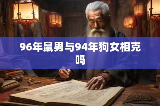 96年鼠男与94年狗女相克吗