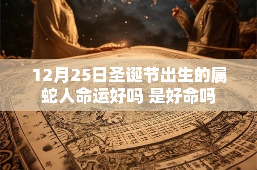 详细阅读:12月25日圣诞节出生的属蛇人命运好吗 是好命吗 12月25日圣诞节出生的属蛇人命运好吗 是好命吗