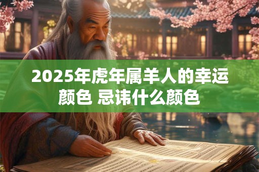 2025年虎年属羊人的幸运颜色 忌讳什么颜色