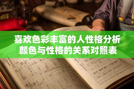 喜欢色彩丰富的人性格分析 颜色与性格的关系对照表
