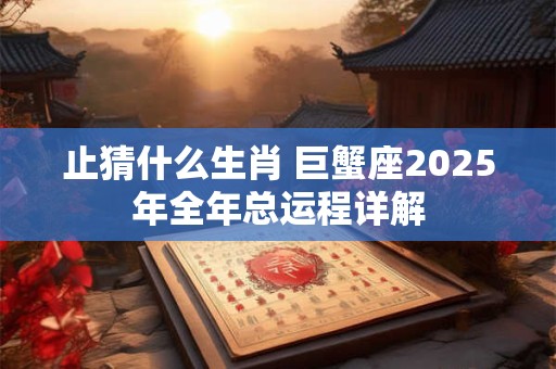 止猜什么生肖 巨蟹座2026年全年总运程详解
