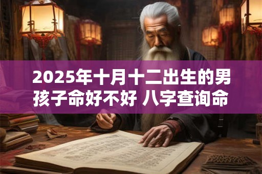 2025年十月十二出生的男孩子命好不好 八字查询命理