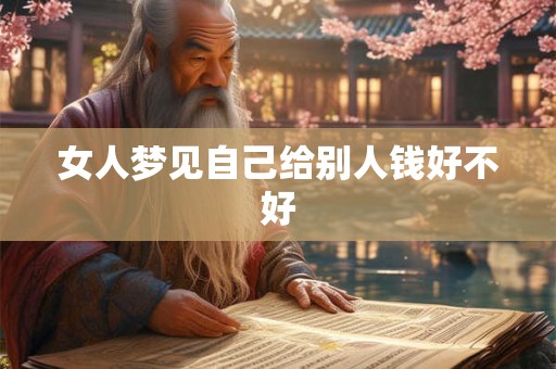 女人梦见自己给别人钱好不好