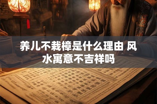 养儿不栽樟是什么理由 风水寓意不吉祥吗
