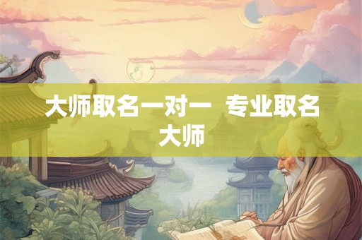 大师取名一对一  专业取名大师