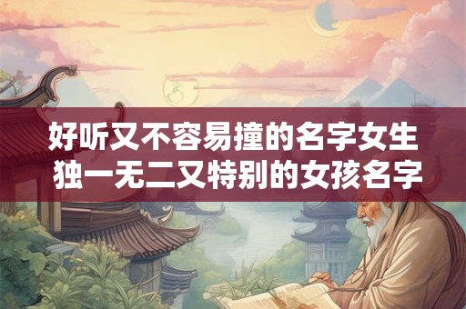 好听又不容易撞的名字女生 独一无二又特别的女孩名字