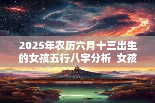 2025年农历六月十三出生的女孩五行八字分析  女孩名字分享