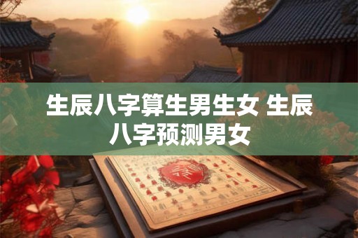 生辰八字算生男生女 生辰八字预测男女
