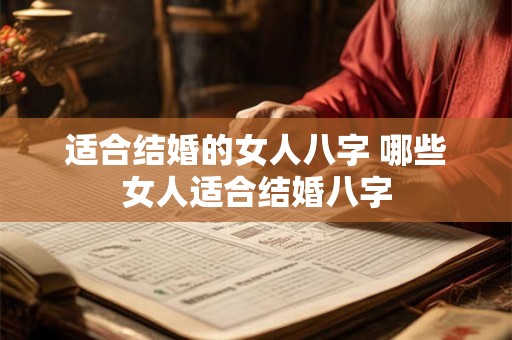 适合结婚的女人八字 哪些女人适合结婚八字