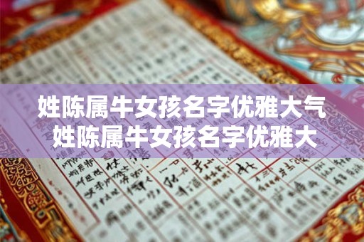 姓陈属牛女孩名字优雅大气 姓陈属牛女孩名字优雅大气