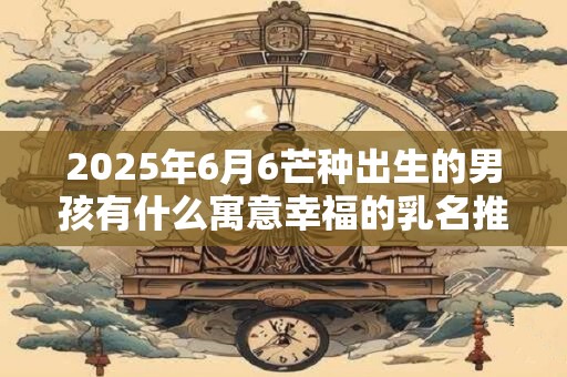 2025年6月6芒种出生的男孩有什么寓意幸福的乳名推荐