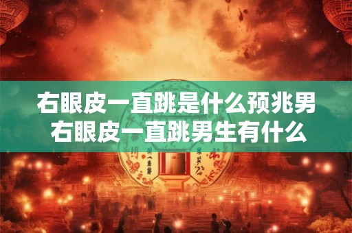 右眼皮一直跳是什么预兆男 右眼皮一直跳男生有什么预兆