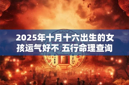 2025年十月十六出生的女孩运气好不 五行命理查询