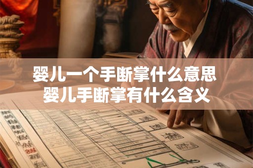 婴儿一个手断掌什么意思 婴儿手断掌有什么含义