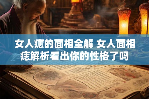 女人痣的面相全解 女人面相痣解析看出你的性格了吗