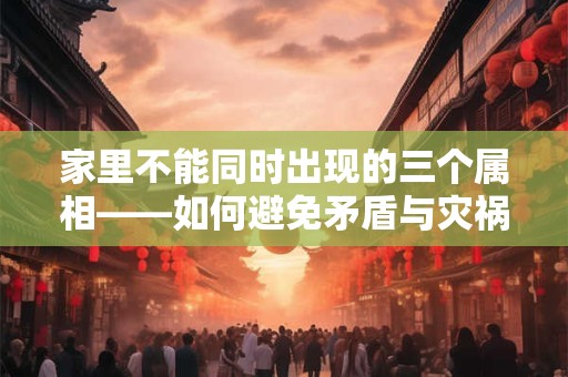 家里不能同时出现的三个属相——如何避免矛盾与灾祸