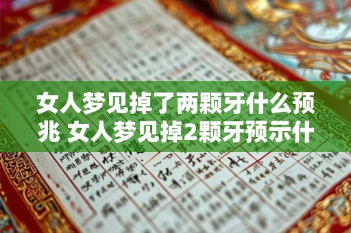女人梦见掉了两颗牙什么预兆 女人梦见掉2颗牙预示什么