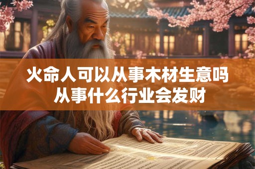 火命人可以从事木材生意吗 从事什么行业会发财