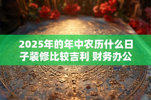 2025年的年中农历什么日子装修比较吉利 财务办公室装修忌讳 2025年的年中农历什么日子装修比较吉利 财务办公室装修忌讳