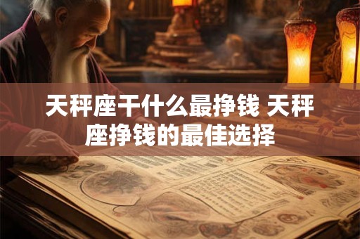 天秤座干什么最挣钱 天秤座挣钱的最佳选择