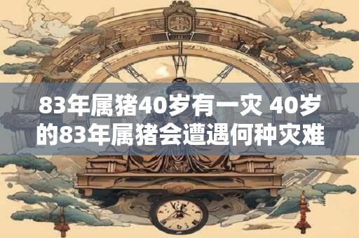 83年属猪40岁有一灾 40岁的83年属猪会遭遇何种灾难