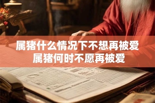 属猪什么情况下不想再被爱 属猪何时不愿再被爱