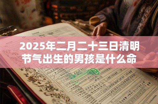 2025年二月二十三日清明节气出生的男孩是什么命