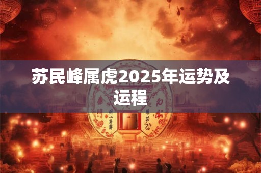 苏民峰属虎2025年运势及运程