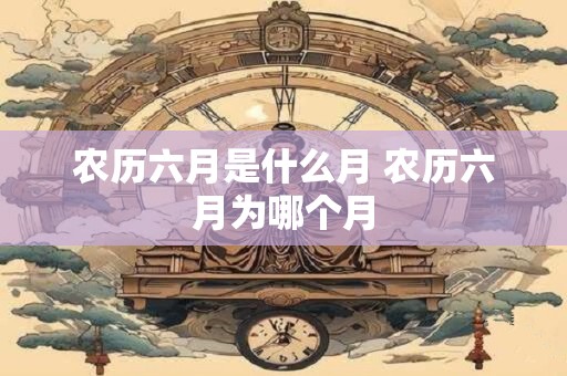 农历六月是什么月 农历六月为哪个月