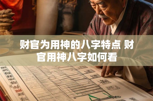 财官为用神的八字特点 财官用神八字如何看