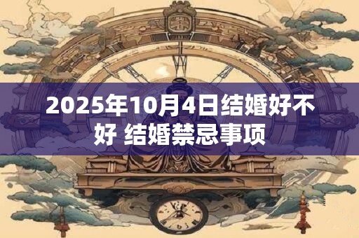 2025年10月4日结婚好不好 结婚禁忌事项