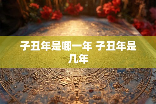 子丑年是哪一年 子丑年是几年