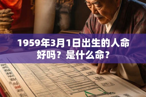 1959年3月1日出生的人命好吗？是什么命？