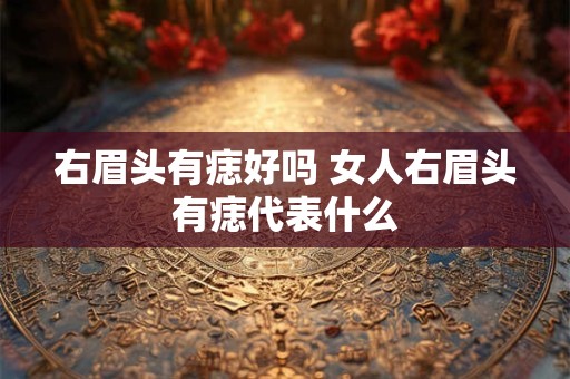 右眉头有痣好吗 女人右眉头有痣代表什么 右眉头有痣好吗 女人右眉头有痣代表什么