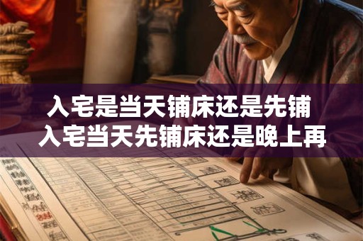 入宅是当天铺床还是先铺 入宅当天先铺床还是晚上再铺