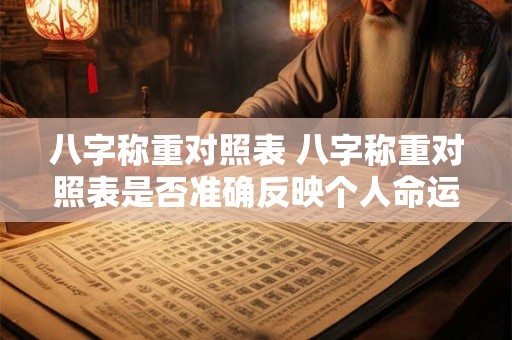 八字称重对照表 八字称重对照表是否准确反映个人命运