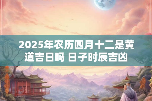 2025年农历四月十二是黄道吉日吗 日子时辰吉凶