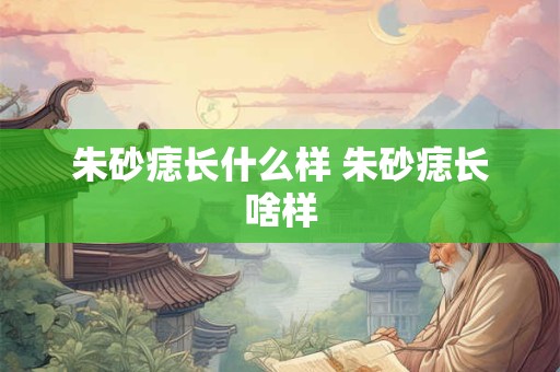 朱砂痣长什么样 朱砂痣长啥样