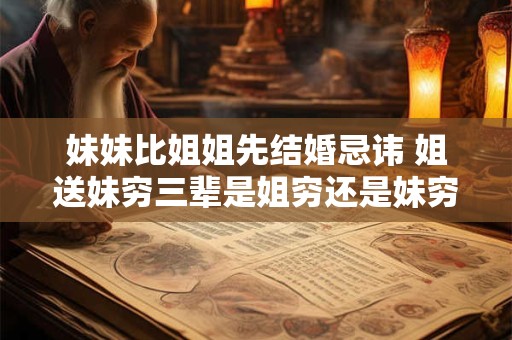 妹妹比姐姐先结婚忌讳 姐送妹穷三辈是姐穷还是妹穷