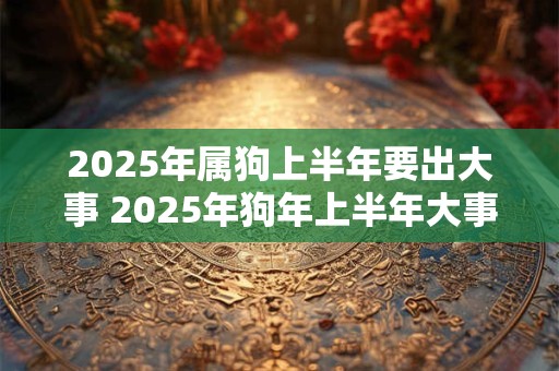 2025年属狗上半年要出大事 2025年狗年上半年大事