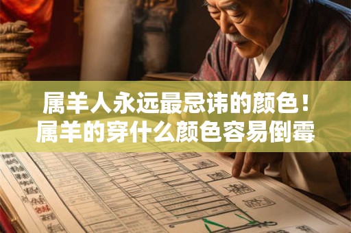 属羊人永远最忌讳的颜色！属羊的穿什么颜色容易倒霉