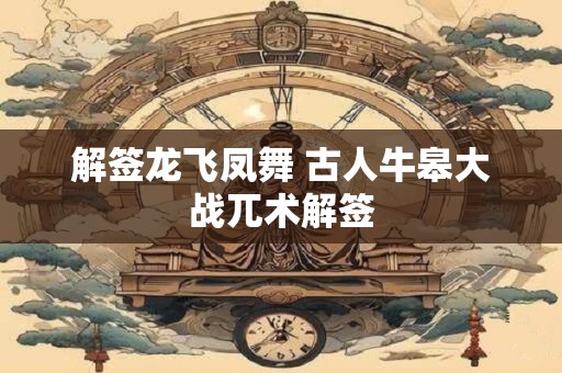 解签龙飞凤舞 古人牛皋大战兀术解签