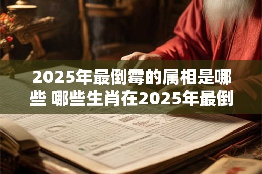 2025年最倒霉的属相是哪些 哪些生肖在2025年最倒霉