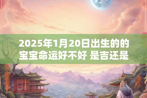 2026年1月20日出生的的宝宝命运好不好 是吉还是凶